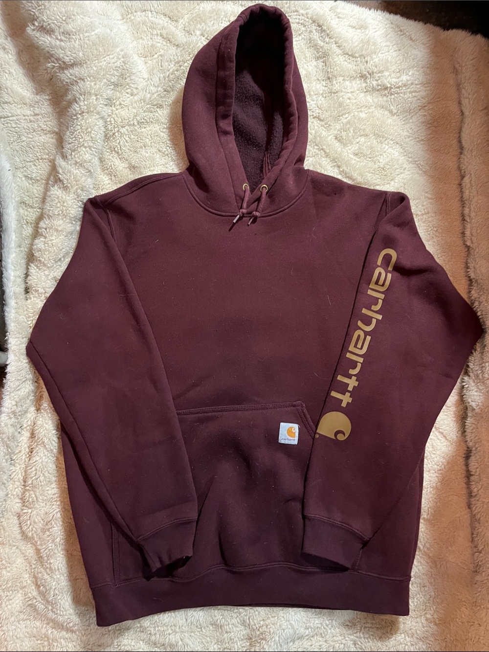 Carhartt Maroon Hooded Sweatshirt